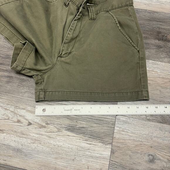 Vintage 90s Y2K Levi's Silver Tab Olive Green Women's 9 High Waist Khaki Shorts‎ - Picture 7 of 10